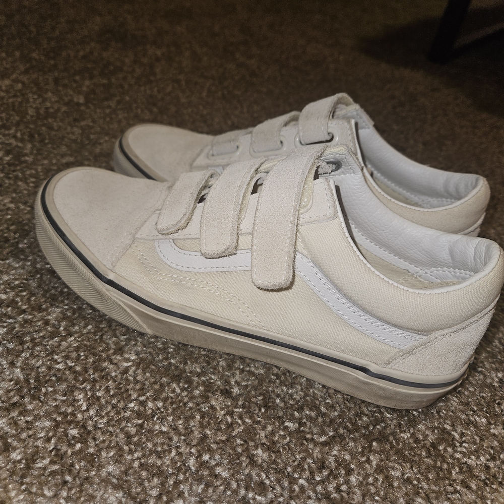 Vans Cream and White Women's Sneakers